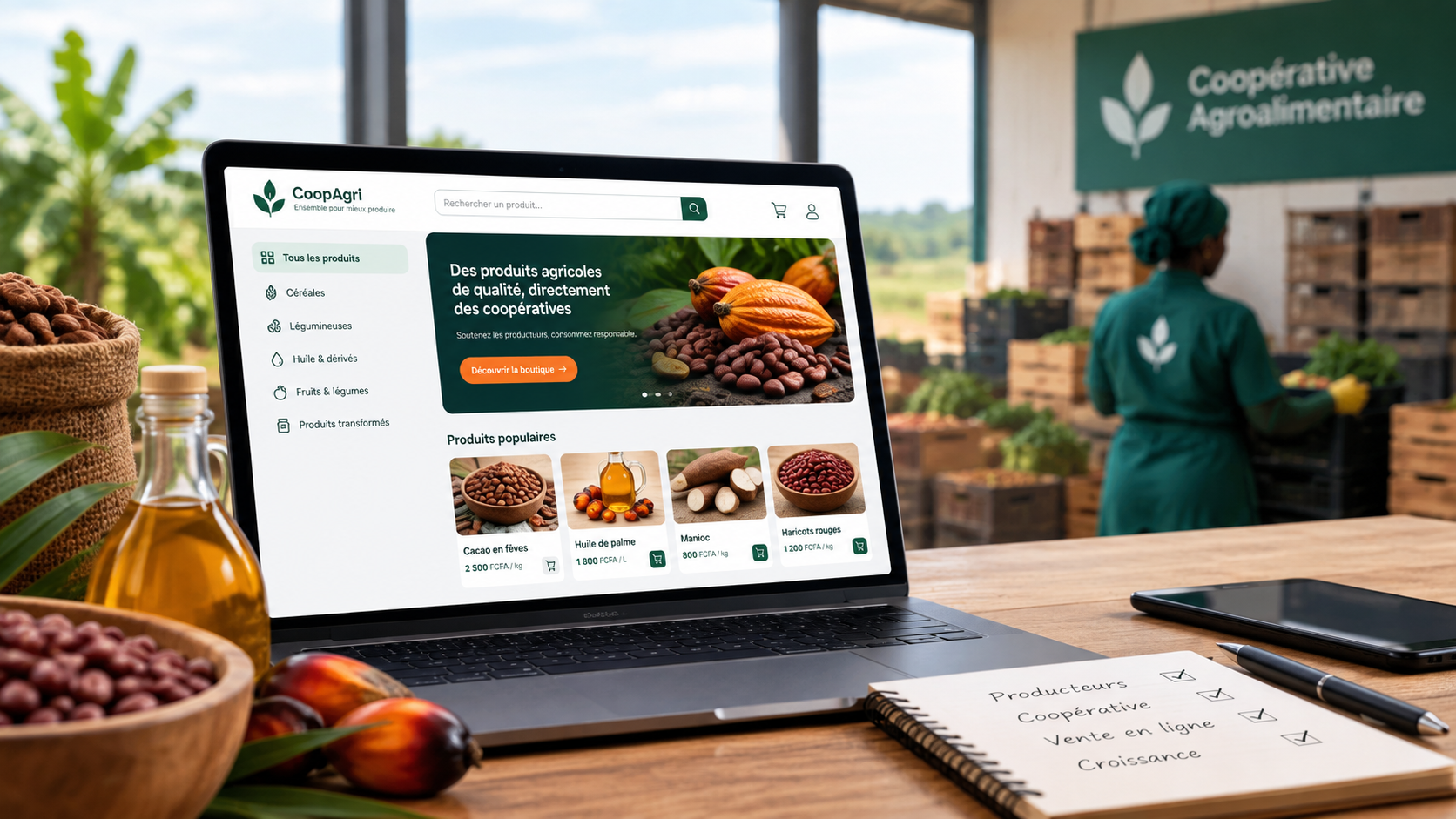 Plateforme e-commerce pour une coopérative agroalimentaire